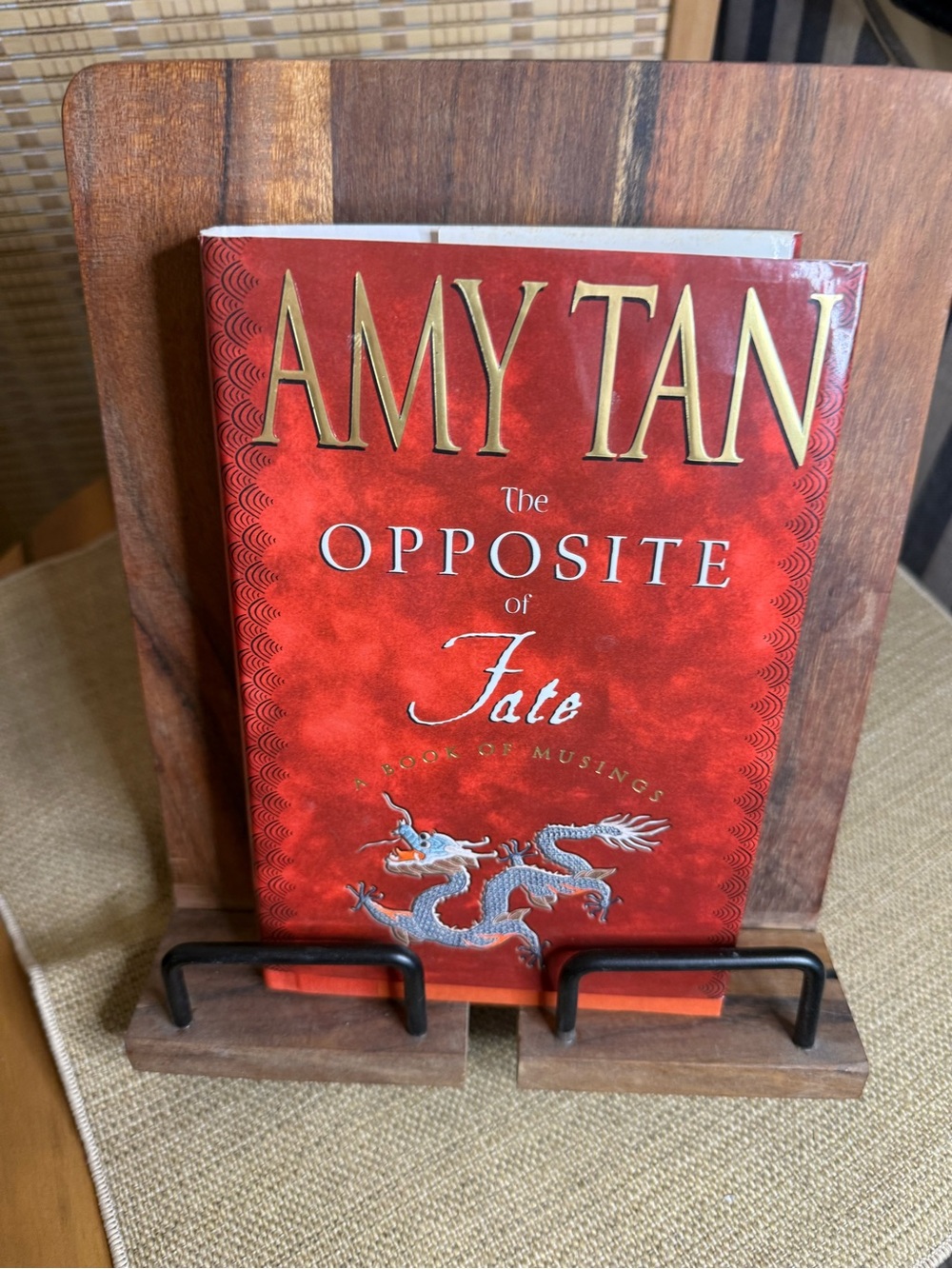 Amy Tan "The Opposite of Fate" Red Hardcover
